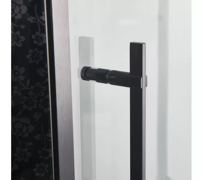 Душевая кабина прямоугольная с паром Orans SR-89101RS/LS Black  L/R, Цвет стекла: прозрачное, Цвет профиля: Черный, Тип поддона: Низкий, Выбрать размер: 100x100, Ориентация: правая, изображение 4