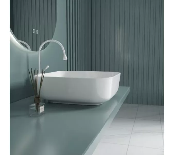 Раковина накладная "ERCINA-N" (white), Выбрать цвет: Белый, изображение 8