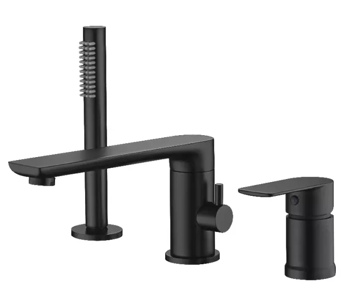 Смеситель на борт ванны ACWEN BN328039B черный