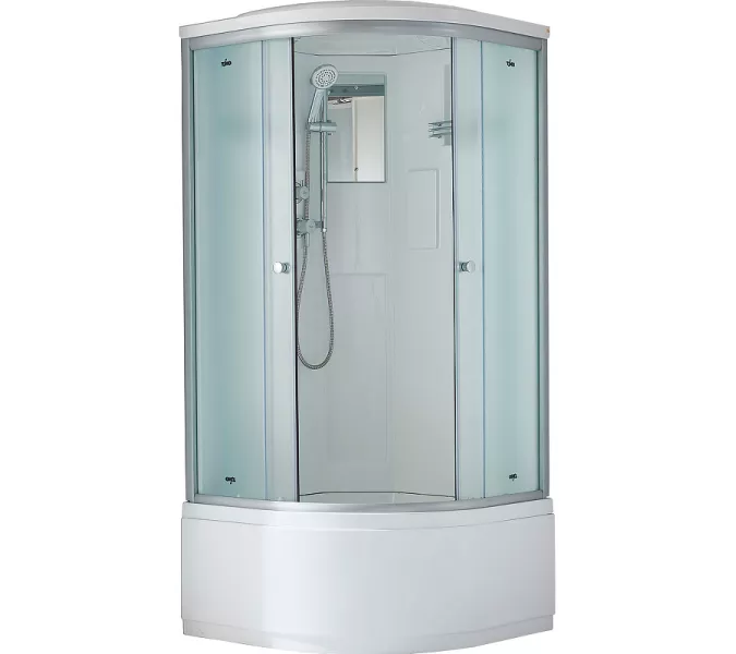 Душевая кабина четверть круга Timo Standart Т-5509 низкий поддон 90*90*225, Комплектация: без гидромассажа