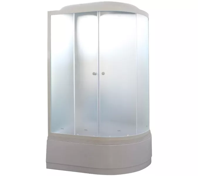 Кабина душевая  EF1221L/R  PARLY, Цвет стекла: матовое, Высота поддона: Высокий, Цвет профиля: Белый, Выбрать размер: 120х80, Ориентация: левая