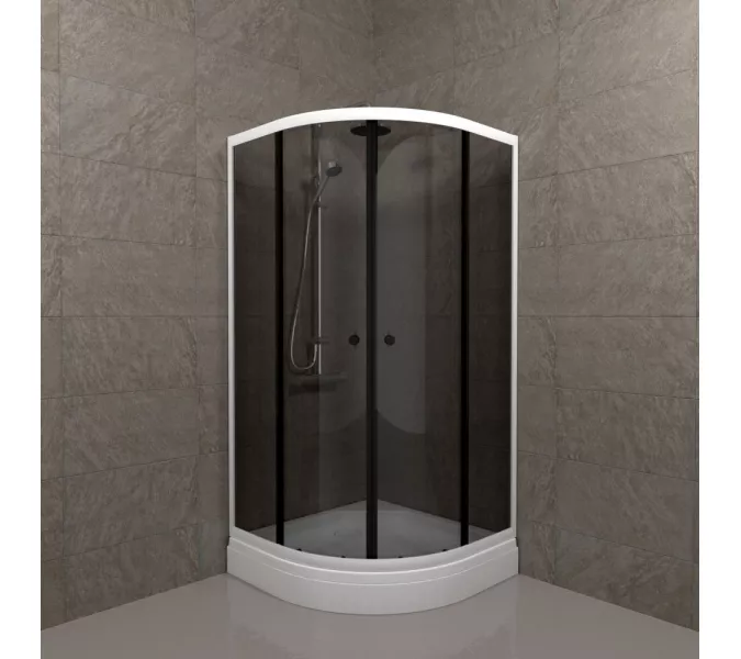 Душевое ограждение Triton ГРЭЙ А ПД31 низкий поддон, Цвет профиля: Белый, Тип поддона: Низкий, Выбрать размер: 90х90