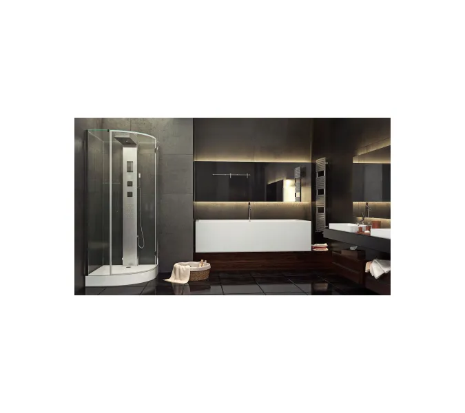 Душевая кабина четверть круга Timo Premium ARMO H-506 90х90х215 стекл.крыша, изображение 5