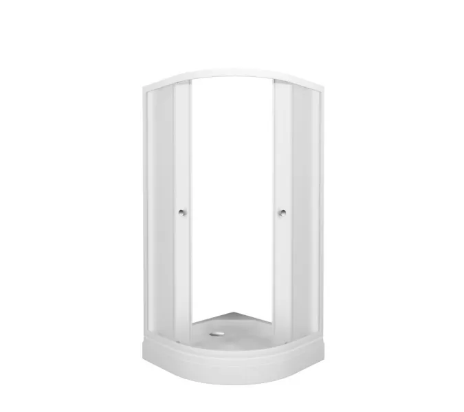 Душевое ограждение Triton ВЕЛЬВЕТ А низкий поддон, Цвет стекла: матовое, Цвет профиля: Белый, Тип поддона: Низкий, Выбрать размер: 80х80, изображение 4