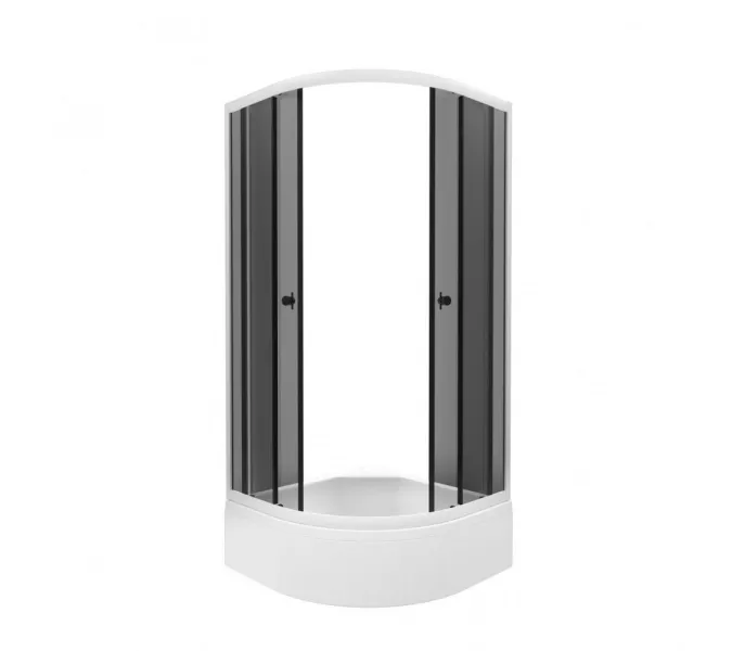 Душевое ограждение Triton ГРЭЙ B средний поддон, Цвет профиля: Белый, Тип поддона: Средний, Выбрать размер: 90х90, изображение 3