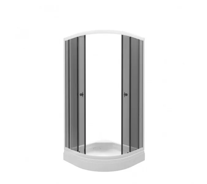 Душевое ограждение Triton ГРЭЙ А ПД31 низкий поддон, Цвет профиля: Белый, Тип поддона: Низкий, Выбрать размер: 90х90, изображение 3