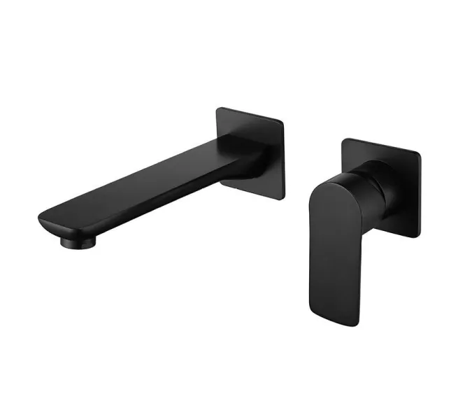Смеситель для раковины скрытого монтажа ACWEN 6616B  черный матовый, Выбрать цвет: Черный, изображение 8