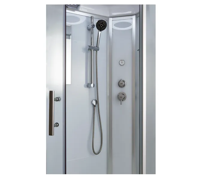 Душевая кабина асимметричная Timo STANDART T-6620S L/R высокий поддон, Цвет стекла: рифленое, Выбрать цвет: Хром, Выбрать размер: 120x85, Ориентация: Правая , Комплектация: без гидромассажа, изображение 4