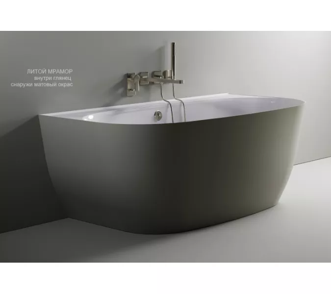 Ванна Astra-Form АТРИЯ 170х85 см пристеночная из литьевого мрамора, изображение 6