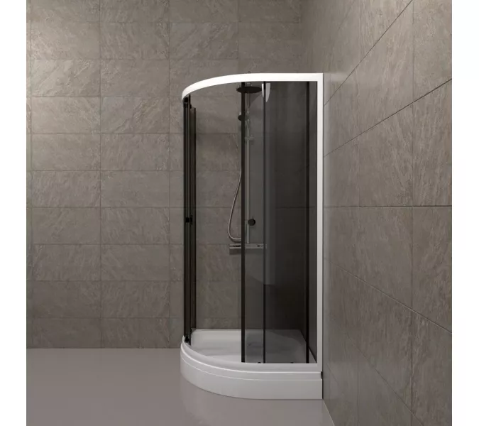 Душевое ограждение Triton ГРЭЙ А ПД31 низкий поддон, Цвет профиля: Белый, Тип поддона: Низкий, Выбрать размер: 90х90, изображение 5