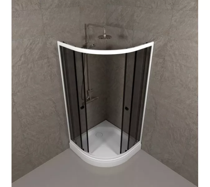 Душевое ограждение Triton ГРЭЙ А ПД31 низкий поддон, Цвет профиля: Белый, Тип поддона: Низкий, Выбрать размер: 90х90, изображение 6