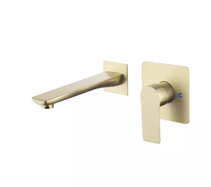 Смеситель для раковины скрытого монтажа ACWEN 6614C матовое золото, Выбрать цвет: Золото, изображение 8