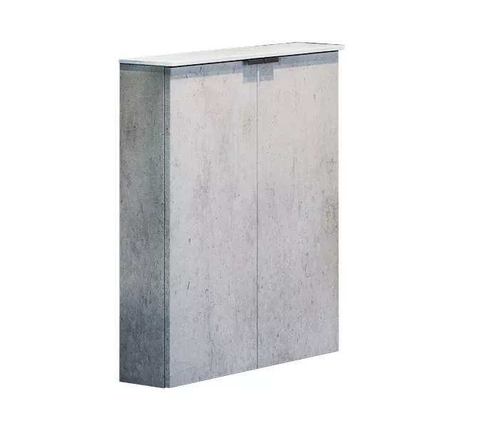 Шкаф подвесной Comforty Моно-60 бетон светлый с белой столешницей