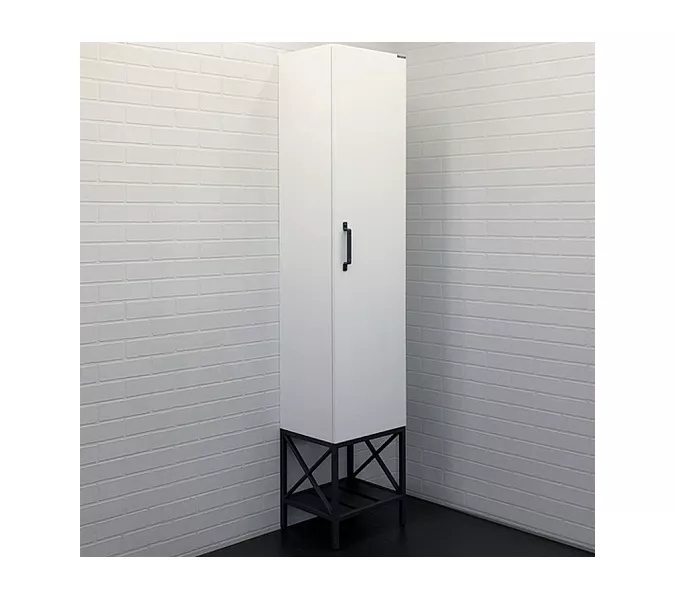 Шкаф-колонна Comforty Бредфорд-40 белый/графит