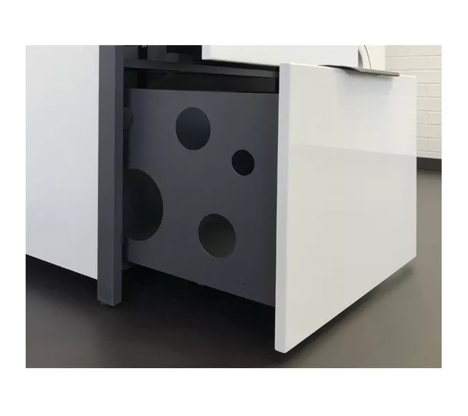 Набор мебели под стиральную машину Comforty Лозанна-120 с графитовой столешницей с раковиной Art Inside, изображение 3