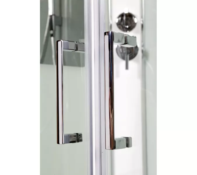 Душевая кабина AvaCan A01/A09 прозрачное/хром, низкий поддон, Цвет стекла: прозрачное, Цвет профиля: Хром, Тип поддона: Низкий, Выбрать размер: 100х100, Внешний вид: С LED освещением, Наличие крыши: есть, изображение 10