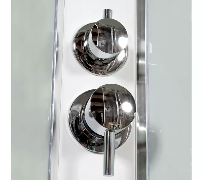 Душевая кабина AvaCan A01/A09 прозрачное/хром, низкий поддон, Цвет стекла: прозрачное, Цвет профиля: Хром, Тип поддона: Низкий, Выбрать размер: 100х100, Внешний вид: С LED освещением, Наличие крыши: есть, изображение 18