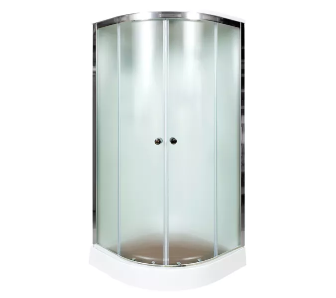 Душевая кабина AvaCan D09 матовое/хром , низкий поддон, Цвет стекла: матовое, Цвет профиля: Хром, Тип поддона: Низкий, Выбрать размер: 90х90, Внешний вид: без гидромассажа, Наличие крыши: есть, изображение 2