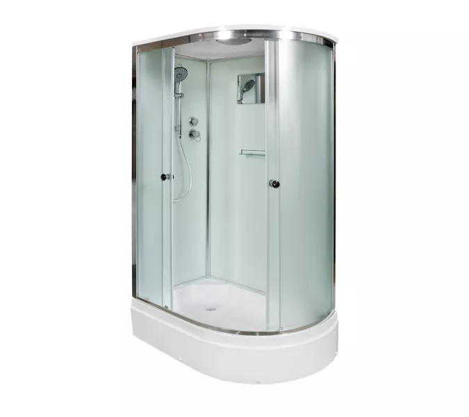 Душевая кабина AvaCan D272 L/R  матовое/хром, средний поддон, Цвет стекла: матовое, Цвет профиля: Хром, Тип поддона: Средний, Выбрать размер: 120х80, Внешний вид: без гидромассажа, Наличие крыши: есть, Ориентация: левая