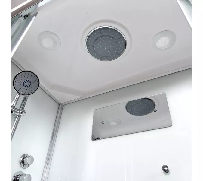 Душевая кабина AvaCan D272 L/R  матовое/хром, средний поддон, Цвет стекла: матовое, Цвет профиля: Хром, Тип поддона: Средний, Выбрать размер: 120х80, Внешний вид: без гидромассажа, Наличие крыши: есть, Ориентация: левая, изображение 6