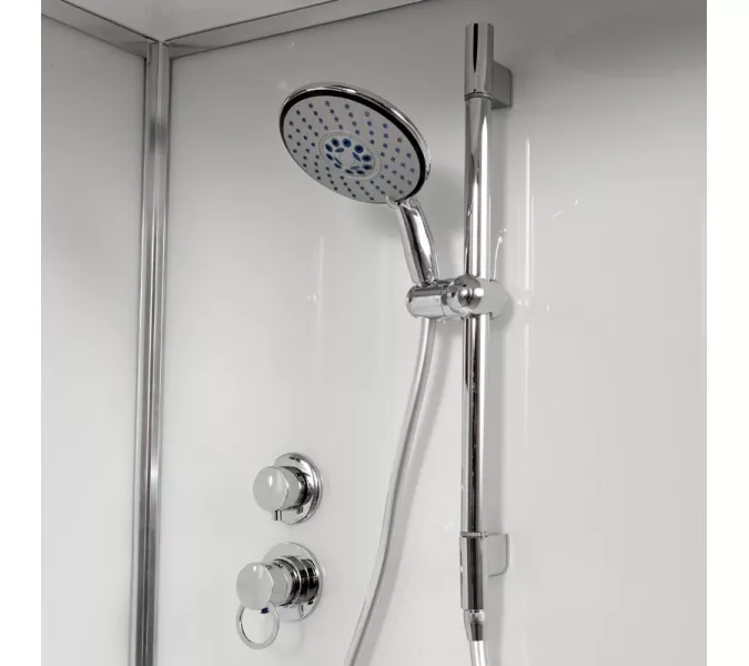 Душевая кабина AvaCan D272 L/R  матовое/хром, средний поддон, Цвет стекла: матовое, Цвет профиля: Хром, Тип поддона: Средний, Выбрать размер: 120х80, Внешний вид: без гидромассажа, Наличие крыши: есть, Ориентация: левая, изображение 5