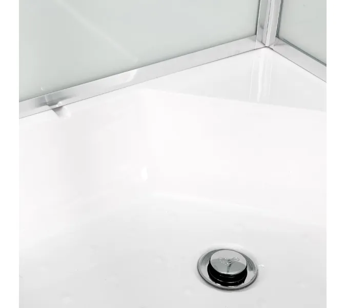 Душевая кабина AvaCan  D279S  матовое/хром , средний поддон, Цвет стекла: матовое, Цвет профиля: Хром, Тип поддона: Средний, Выбрать размер: 90х90, Внешний вид: без гидромассажа, Наличие крыши: есть, изображение 6