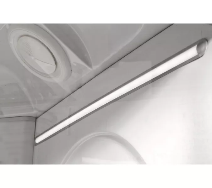 Душевая кабина AvaCan L608/609  прозрачное/хром/низкий, Цвет стекла: прозрачное, Цвет профиля: Хром, Тип поддона: Низкий, Выбрать размер: 80х80, Внешний вид: С LED освещением, Наличие крыши: есть, изображение 9