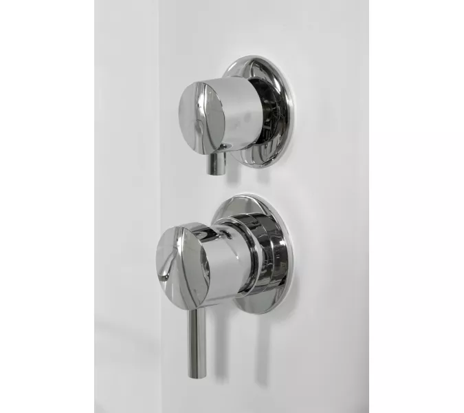 Душевая кабина AvaCan L608/609  прозрачное/хром/низкий, Цвет стекла: прозрачное, Цвет профиля: Хром, Тип поддона: Низкий, Выбрать размер: 80х80, Внешний вид: С LED освещением, Наличие крыши: есть, изображение 7