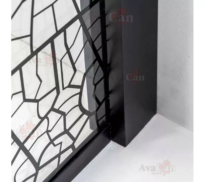 Душевой уголок AvaCan PB 90/100, Цвет стекла: с рисунком, Цвет профиля: Черный, Выбрать размер: 90х90, изображение 5