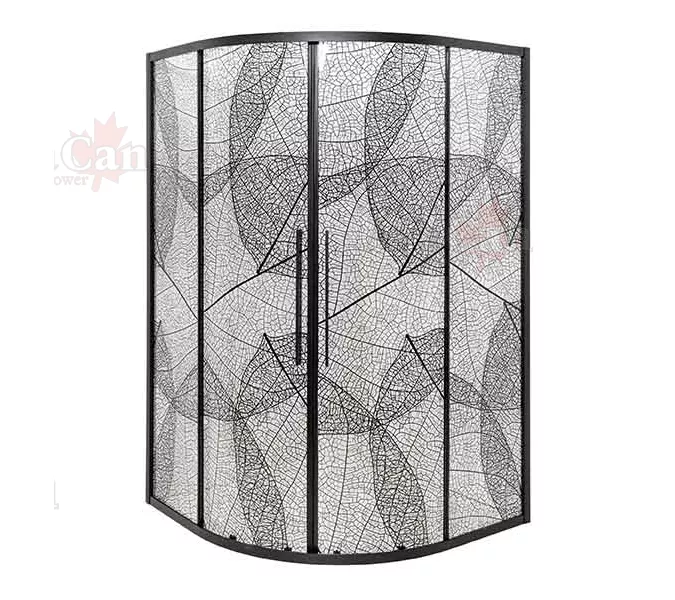 Душевой уголок AvaCan HB 80/90/100/120 MT, Цвет стекла: матовое с рисунком, Цвет профиля: Черный, Выбрать размер: 80х80