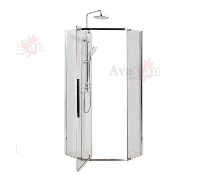 Душевой уголок AvaCan PC 90/100, Цвет стекла: прозрачное, Цвет профиля: Хром, Выбрать размер: 100х100, изображение 2