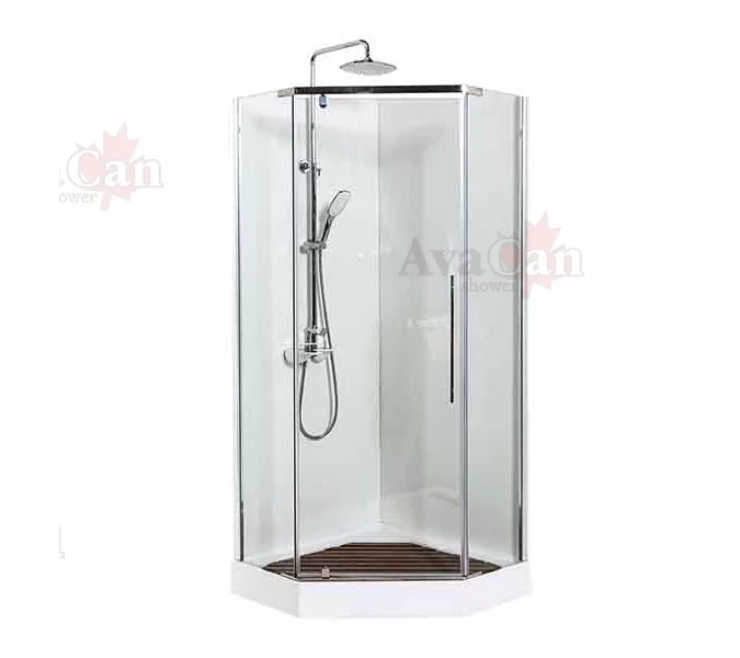 Душевой уголок AvaCan PC 90/100, Цвет стекла: прозрачное, Цвет профиля: Хром, Выбрать размер: 100х100, изображение 3