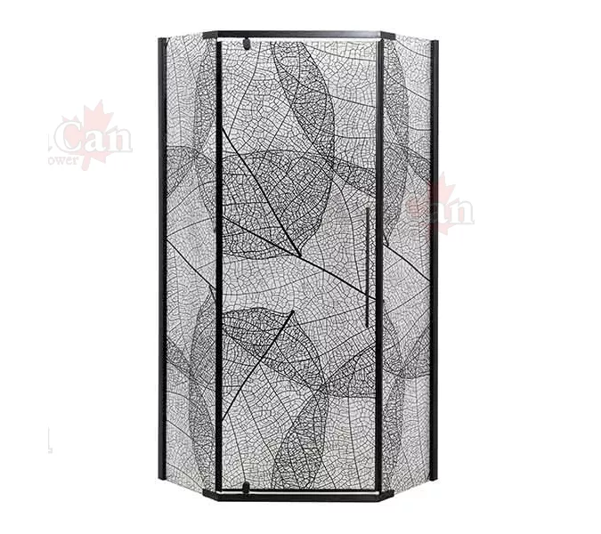 Душевой уголок AvaCan PB 90/100, Цвет стекла: с рисунком, Цвет профиля: Черный, Выбрать размер: 90х90, изображение 3