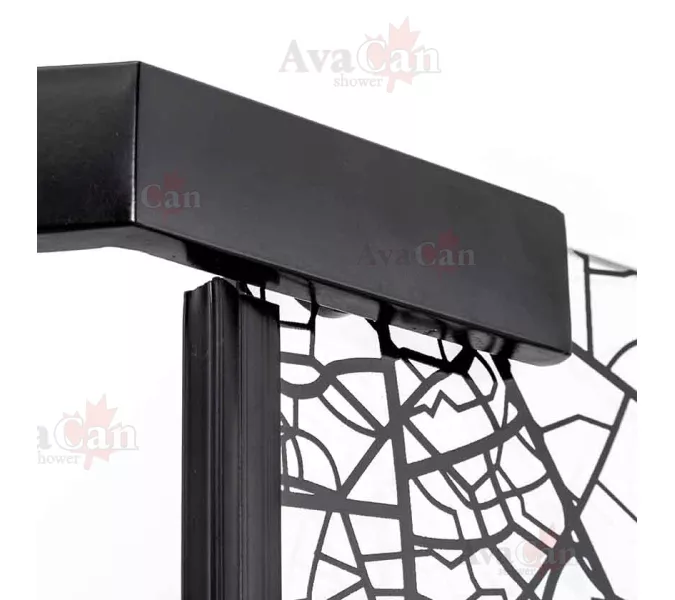 Душевой уголок AvaCan PB 90/100, Цвет стекла: с рисунком, Цвет профиля: Черный, Выбрать размер: 90х90, изображение 6