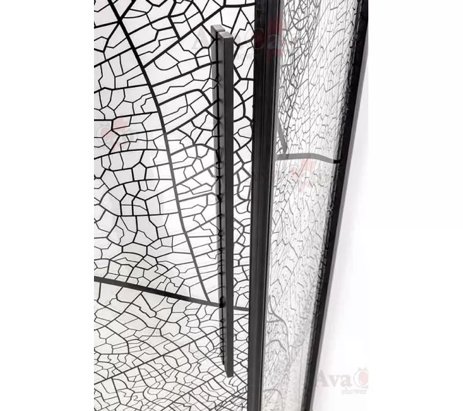 Душевой уголок AvaCan PB 90/100, Цвет стекла: с рисунком, Цвет профиля: Черный, Выбрать размер: 90х90, изображение 13