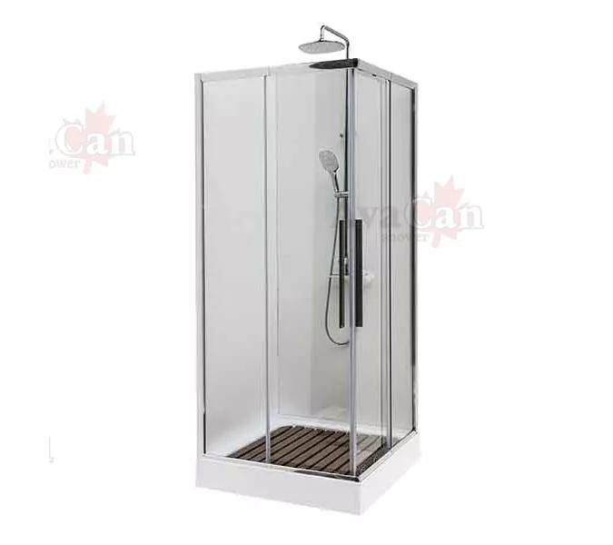 Душевой уголок AvaCan KС 80/100, Цвет стекла: прозрачное, Цвет профиля: Хром, Выбрать размер: 100-110х100-110, изображение 3