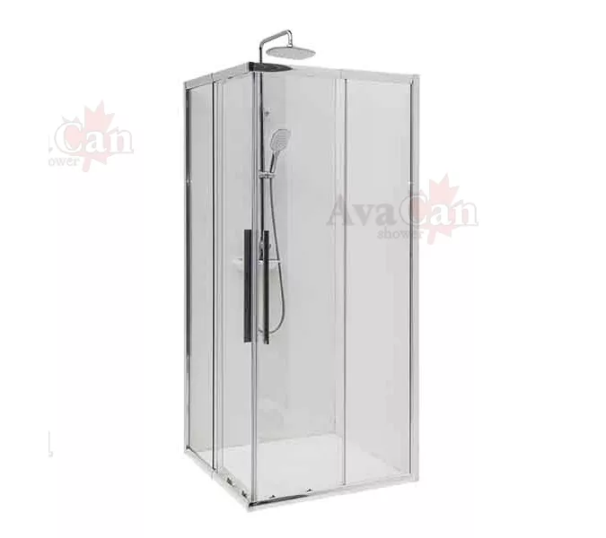 Душевой уголок AvaCan KС 80/100, Цвет стекла: прозрачное, Цвет профиля: Хром, Выбрать размер: 100-110х100-110, изображение 2