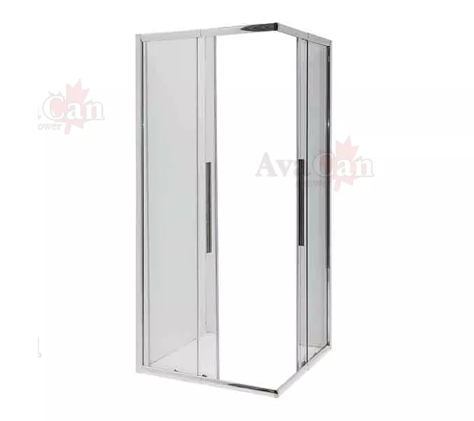 Душевой уголок AvaCan KС 80/100, Цвет стекла: прозрачное, Цвет профиля: Хром, Выбрать размер: 100-110х100-110, изображение 4