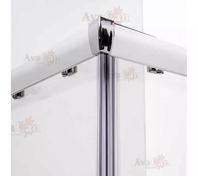 Душевой уголок AvaCan KС 80/100, Цвет стекла: прозрачное, Цвет профиля: Хром, Выбрать размер: 100-110х100-110, изображение 7