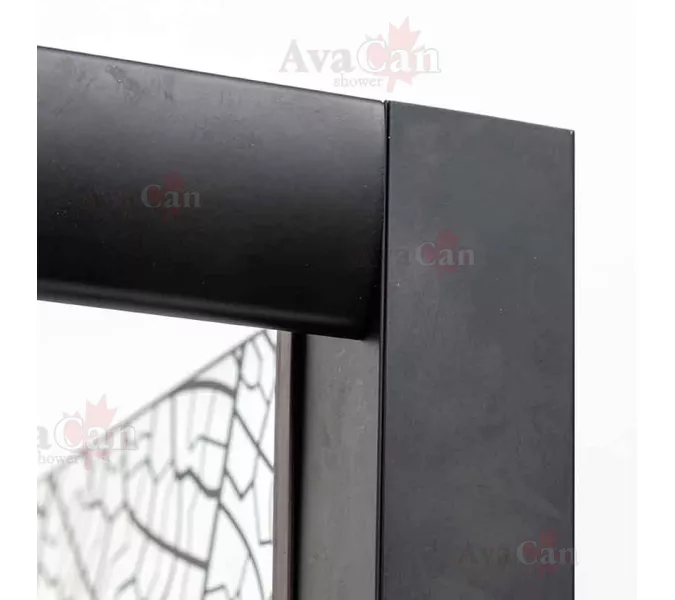 Душевой уголок AvaCan KB 80/100, Цвет стекла: с рисунком, Цвет профиля: Черный, Выбрать размер: 80-90х80-90, изображение 10