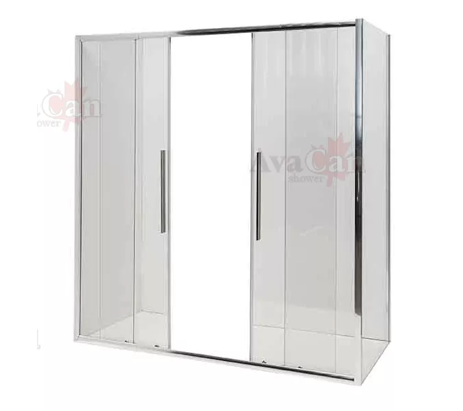 Душевой уголок AvaCan FC2 прозрачное/хром, Цвет стекла: прозрачное, Цвет профиля: Хром, Выбрать размер: 190-210х100, изображение 5