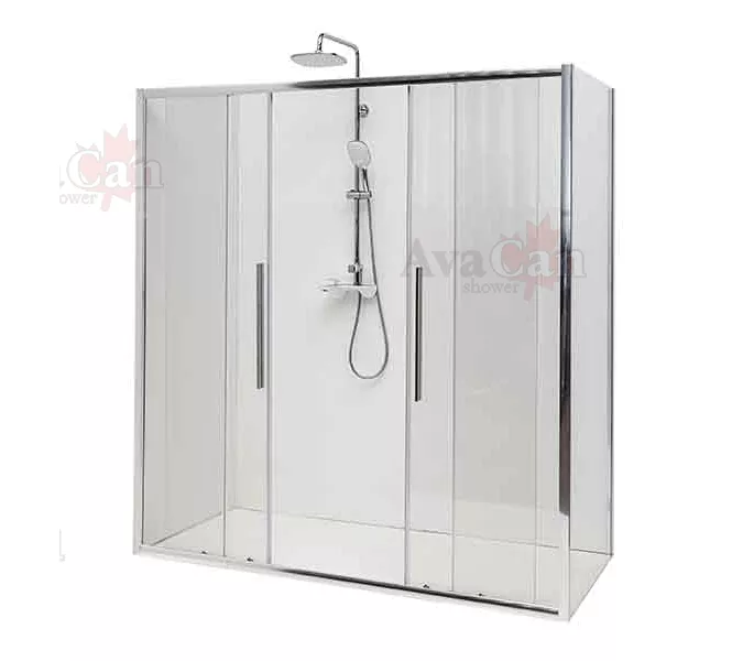 Душевой уголок AvaCan FC2 прозрачное/хром, Цвет стекла: прозрачное, Цвет профиля: Хром, Выбрать размер: 190-210х100, изображение 4