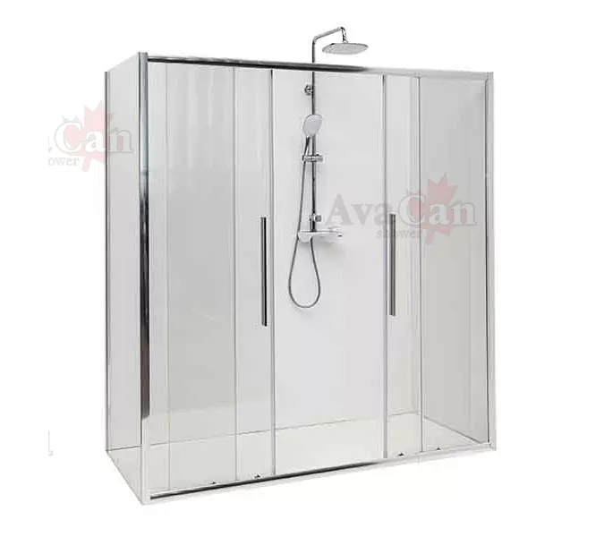 Душевой уголок AvaCan FC2 прозрачное/хром, Цвет стекла: прозрачное, Цвет профиля: Хром, Выбрать размер: 190-210х100, изображение 3