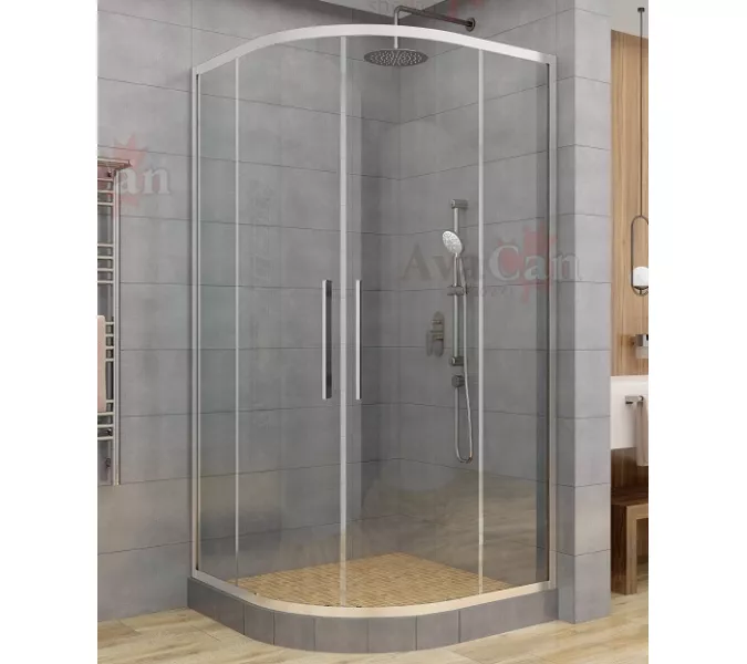 Душевой уголок AvaCan HC 80/90/100/120, Цвет стекла: прозрачное, Цвет профиля: Хром, Выбрать размер: 120х120