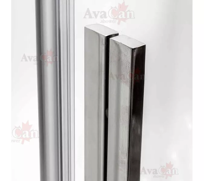Душевой уголок AvaCan FC+SС прозрачное/хром, Цвет стекла: прозрачное, Цвет профиля: Хром, Выбрать размер: 120-140х90, изображение 12