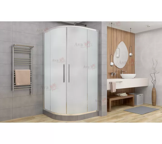 Душевой уголок AvaCan HC 80/90/100/120 MT, Цвет стекла: матовое, Цвет профиля: Хром, Выбрать размер: 80х80, изображение 2