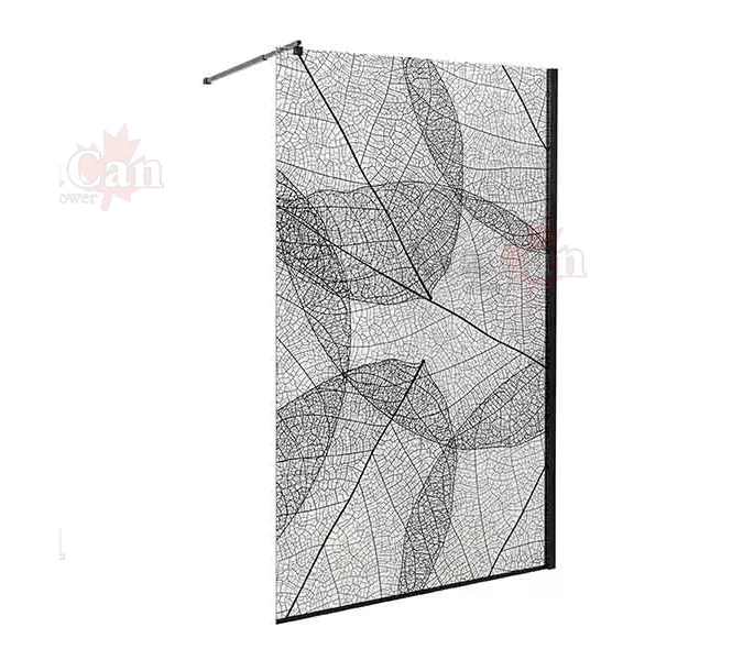 Душевая перегородка AvaCan MB100/110/120, Цвет стекла: с рисунком, Цвет профиля: Черный, Выбрать размер: 120, изображение 5