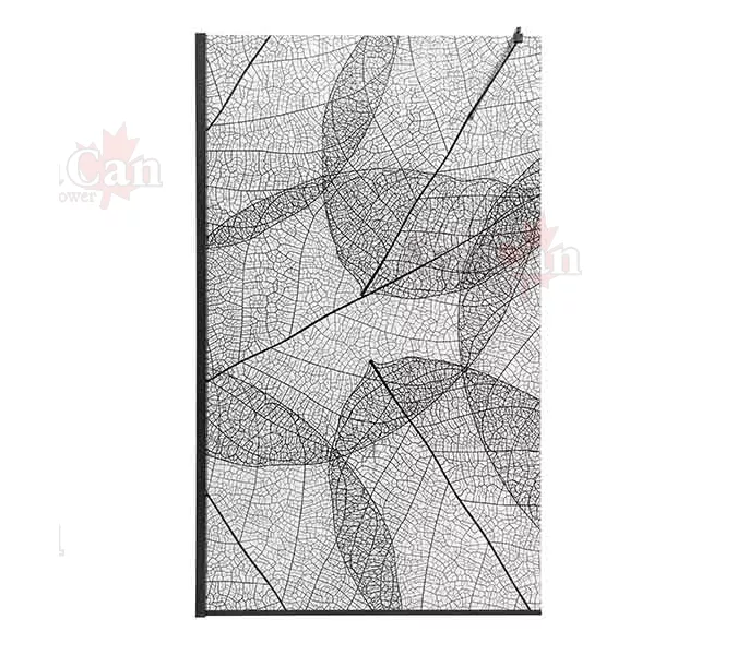 Душевая перегородка AvaCan MB100/110/120, Цвет стекла: с рисунком, Цвет профиля: Черный, Выбрать размер: 120, изображение 7