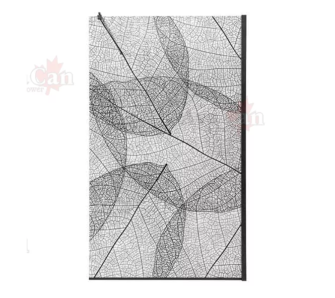 Душевая перегородка AvaCan MB100/110/120 MT, Цвет стекла: матовое с рисунком, Цвет профиля: Черный, Выбрать размер: 110, изображение 5