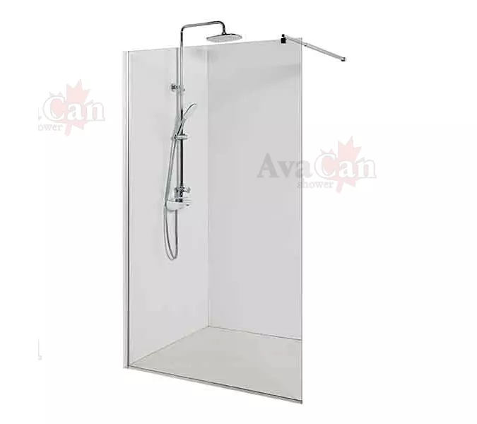 Душевая перегородка AvaCan  LC100/110/120, Цвет стекла: с рисунком, Цвет профиля: Хром, Выбрать размер: 120, изображение 4